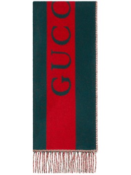 Gucci: Тёмный шарф  Web