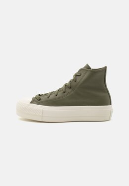 Converse: Серебристые кеды  Chuck Taylor All Star Lift