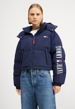 Tommy Jeans: Тёмный пуховик 