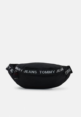 Tommy Jeans: Чёрная поясная сумка Essential