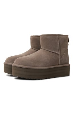 UGG: Бежевые ботинки  Classic Mini