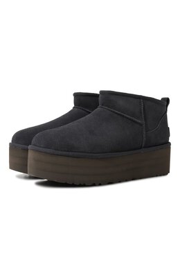 UGG: Синие ботинки Classic Mini