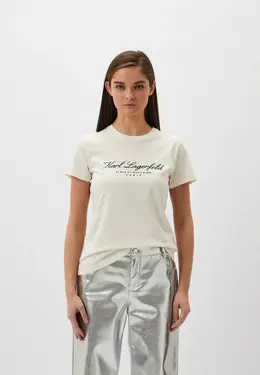 Karl Lagerfeld: Бежевая футболка 