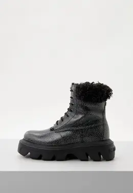 Casadei: Чёрные ботинки 