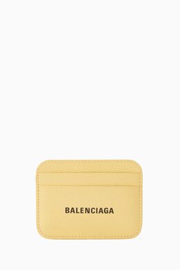 Balenciaga: Жёлтый картхолдер Cash