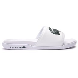 Lacoste: Белые шлёпанцы 