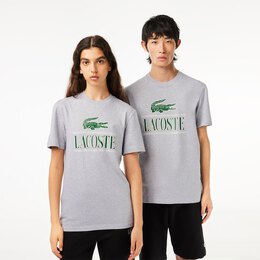 Lacoste: Серая футболка 