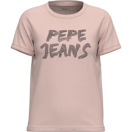 Pepe Jeans: Бежевая футболка 