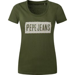 Pepe Jeans: Зелёная футболка 