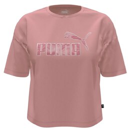 PUMA: Розовая футболка  Ess