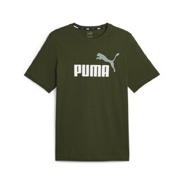 PUMA: Зелёная футболка  Ess