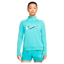 Nike: Зелёная футболка  Dri-FIT Swoosh