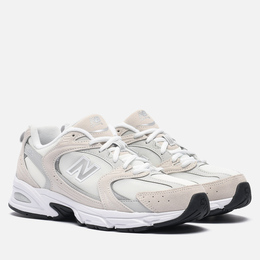 New Balance: Белые кроссовки 