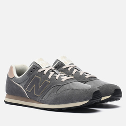 New Balance: Серые кроссовки 