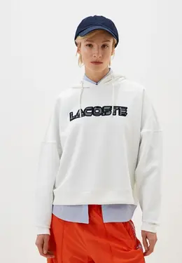 Lacoste: Белая толстовка 