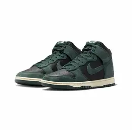 NIKE: Зелёные кроссовки Dunk High Premium