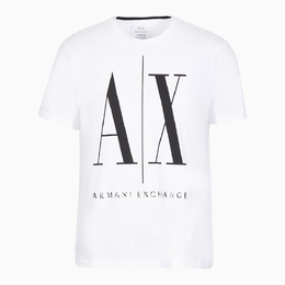 Armani Exchange: Белая футболка  Icon