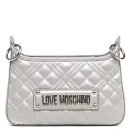 Love Moschino: Серебристая сумка