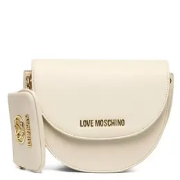 Love Moschino: Бежевая сумка 