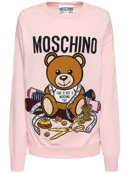 MOSCHINO: Хлопковый свитер Teddy