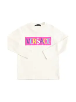 VERSACE: Футболка с принтом 