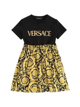 VERSACE: Платье Baroque с принтом