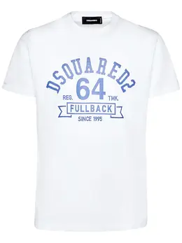 DSQUARED2: Хлопковая футболка College