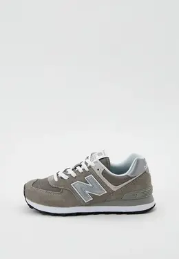 New Balance: Серые кроссовки