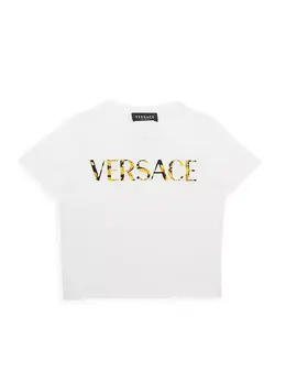 Versace: Белая футболка Barocco