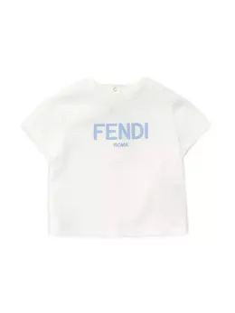 Fendi: Белая футболка