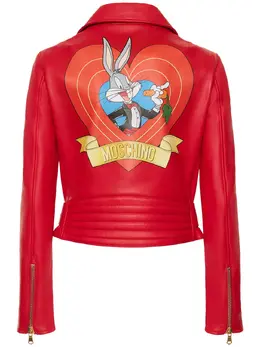 MOSCHINO: Кожаная куртка Biker Jacket