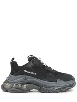 BALENCIAGA: Чёрные кроссовки Triple S