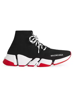 Balenciaga: Чёрные кроссовки Speed.2