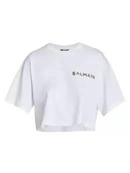 Balmain: Короткая футболка