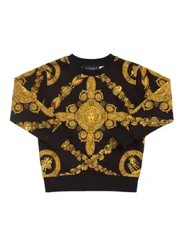 VERSACE: Свитшот Baroque с принтом