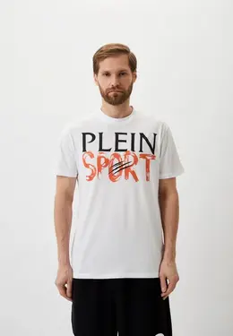 Plein Sport: Белая футболка 