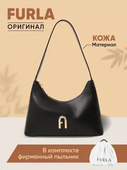 Furla: Чёрная сумка 