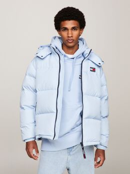 Tommy Hilfiger: Синий пуховик Tommy Jeans