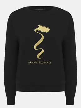 Armani Exchange: Чёрный свитшот 