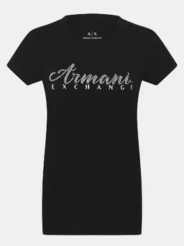 Armani Exchange: Чёрная футболка 