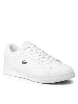 Lacoste: Белые кеды Twin Serve