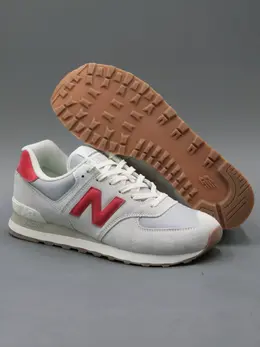 New Balance: Серые кроссовки 574