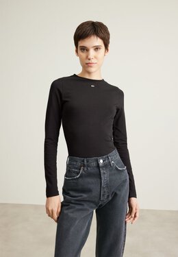 Tommy Jeans: Чёрный топ Essential