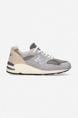 New Balance: Серые кроссовки 