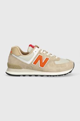 New Balance: Бежевые кроссовки  574