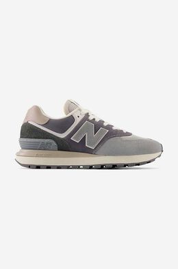 New Balance: Серые кроссовки 