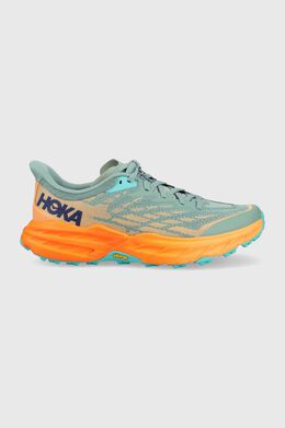 HOKA: Зелёные кроссовки 