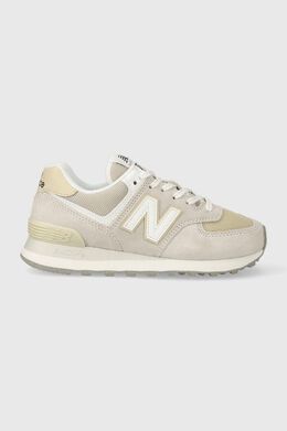 New Balance: Серые кроссовки 