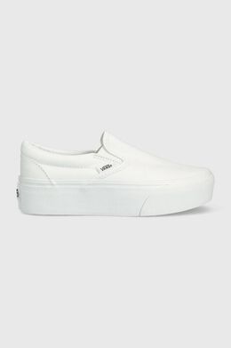 Vans: Белые кроссовки  Classic Slip On