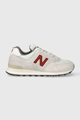 New Balance: Серые кроссовки 